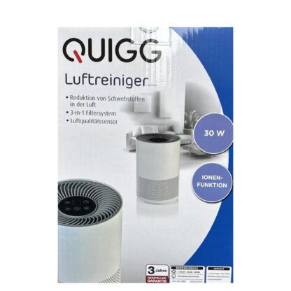 QUIGG Luftreiniger Aktivkohlefilter Lufterfrischer 30 Watt NEU Originalverpackt – Bild 3